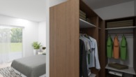 Visualisierung Ankleide Schlafen 1 - Frisch vom Architekten I: Neubau-EG-Wohnung, 2 Schlafzimmer, Wärmepumpe & PV-Anlage in Esterfeld!