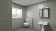 Visualisierung Tageslichtbad - Frisch vom Architekten I: Neubau-EG-Wohnung, 2 Schlafzimmer, Wärmepumpe & PV-Anlage in Esterfeld!