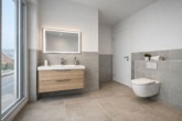 Visualisierung Badezimmer - Frisch vom Architekten: Neubau-OG-Wohnung, 2 Schlafzimmer, Wärmepumpe & PV-Anlage in Esterfeld!