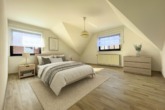 Schlafen 2 - visualisiert mit KI - Modernisierte Dachgeschosswohnung mit Terrasse & Stellplatz in Esterfeld zu mieten!