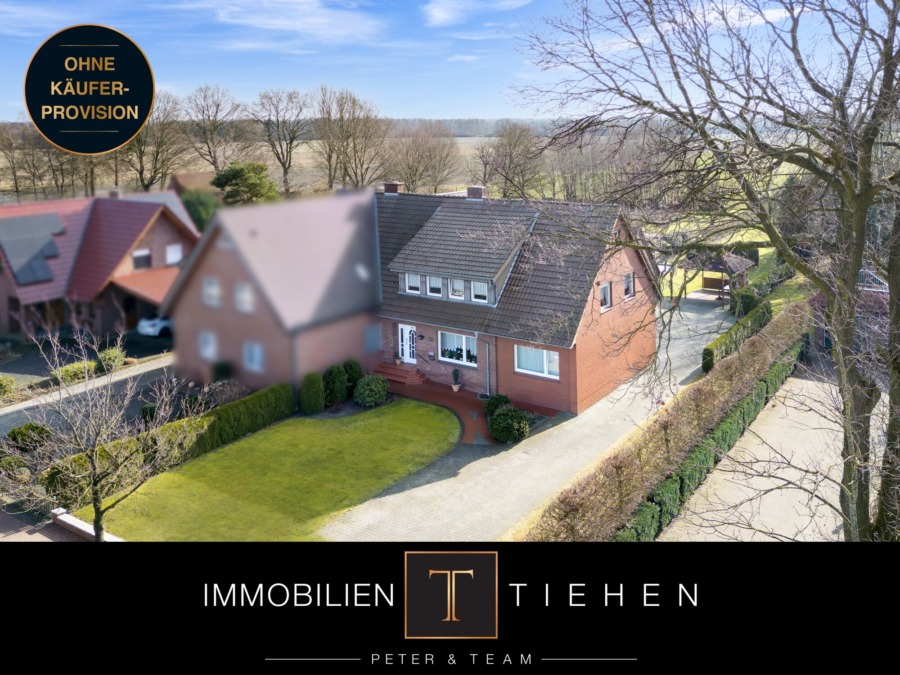 Halb im Namen, ganz in der Größe: Doppelhaushälfte auf 1.217 m² Grundstück mit Feldblick in Twist!, 49767 Twist, Doppelhaushälfte