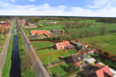 Wohnbaufläche - Grenzverlauf ohne Gewähr - Kanalpanorama I: Baugrundstück mit Weitblick für Bauherren – am Lüchtenburgkanal in Papenburg
