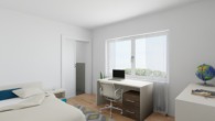 Visualisierung Schlafen 2 - Frisch vom Architekten II: Neubau-OG-Wohnung, 2 Schlafzimmer, Wärmepumpe & PV-Anlage in Esterfeld!