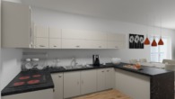 Visualisierung Kochen / Essen / Wohnen - Vorschlag - Frisch vom Architekten II: Neubau-OG-Wohnung, 2 Schlafzimmer, Wärmepumpe & PV-Anlage in Esterfeld!