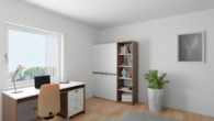 Visualisierung Schlafen 2 - Frisch vom Architekten III: Neubau-OG-Wohnung, 2 Schlafzimmer, Wärmepumpe & PV-Anlage in Esterfeld