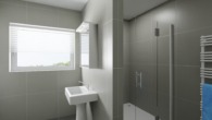 Visualisierung Tageslichtbad - Frisch vom Architekten III: Neubau-OG-Wohnung, 2 Schlafzimmer, Wärmepumpe & PV-Anlage in Esterfeld